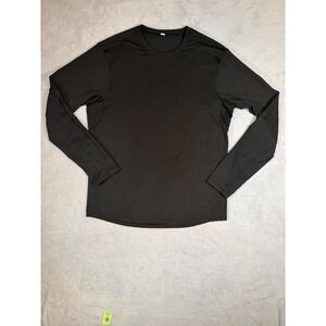 Lululemon Metal Vent Tech Long Sleeve Shirt Mens Black Charcoal Gray XL